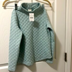 Crewcuts J. Crew Kids Quilted Mock Turtleneck - Seafoam M NWT